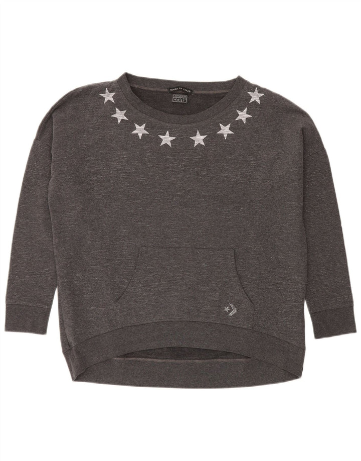 Γυναικεία φούτερ Converse Graphic Jumper UK 12 Medium Grey Flecked