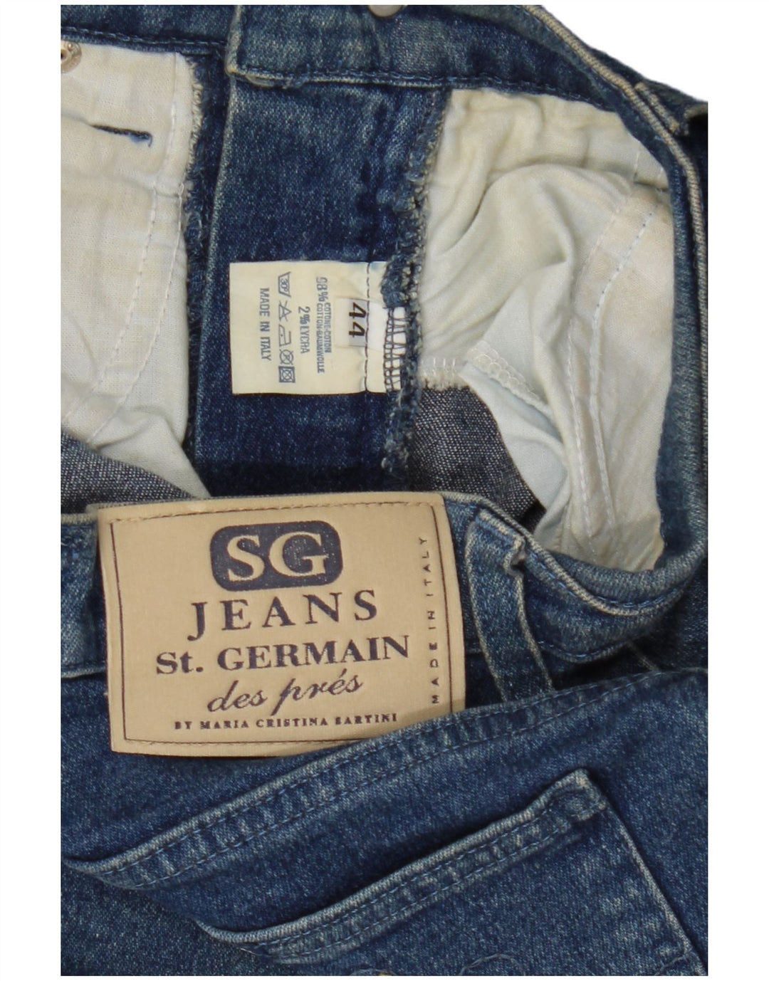 St. Germain Γυναικείο τζιν κωνικό IT 44 Medium W27 L29 Μπλε βαμβακερό