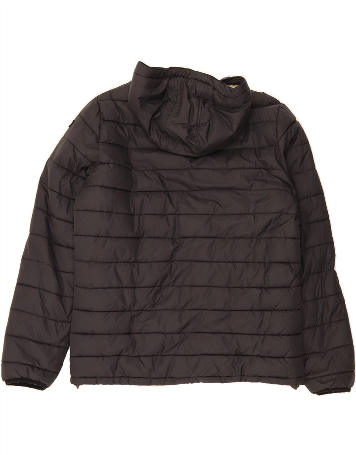 SCHOTT Womens Hooded Padded Jacket UK 20 2XL Black Nylon Vintage Schott and Second-Hand Schott from Messina Hembry 