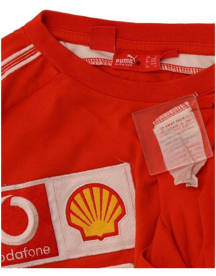 Ανδρικό γραφικό μπλουζάκι Ferrari PUMA Μικρό κόκκινο χρώμα βαμβακερό