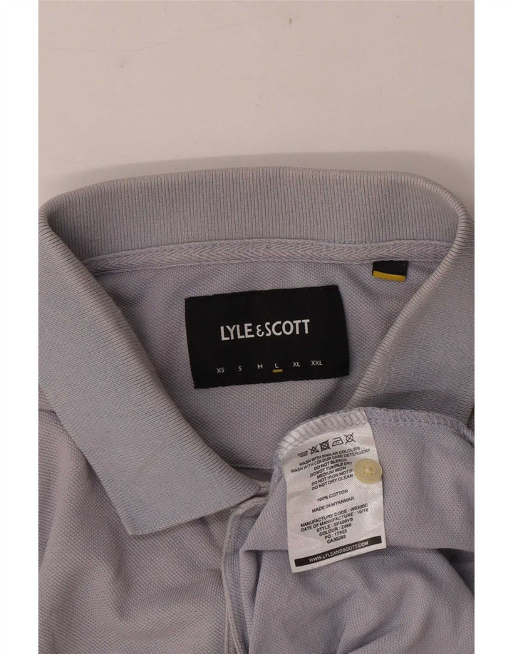 Lyle & Scott Ανδρικό κοντομάνικο πουκάμισο polo μεγάλο γκρι βαμβακερό