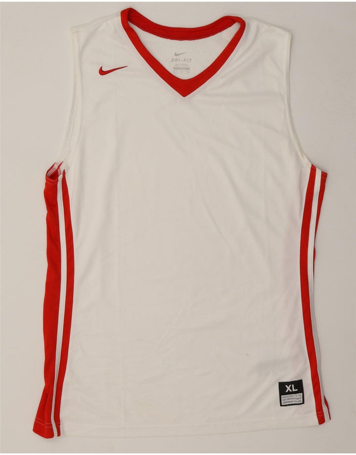 Ανδρικό γιλέκο Nike Dri Fit Top XL White Colourblock Πολυεστέρας