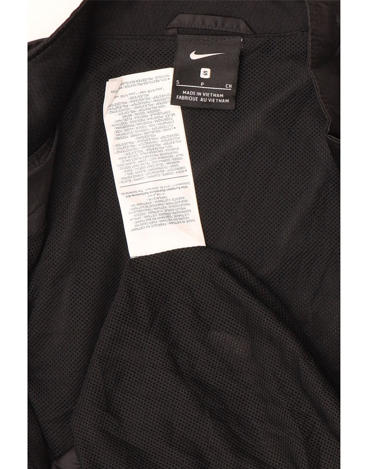 Ανδρικό γραφικό μπουφάν βροχής Nike μικρό μαύρο πολυεστέρα