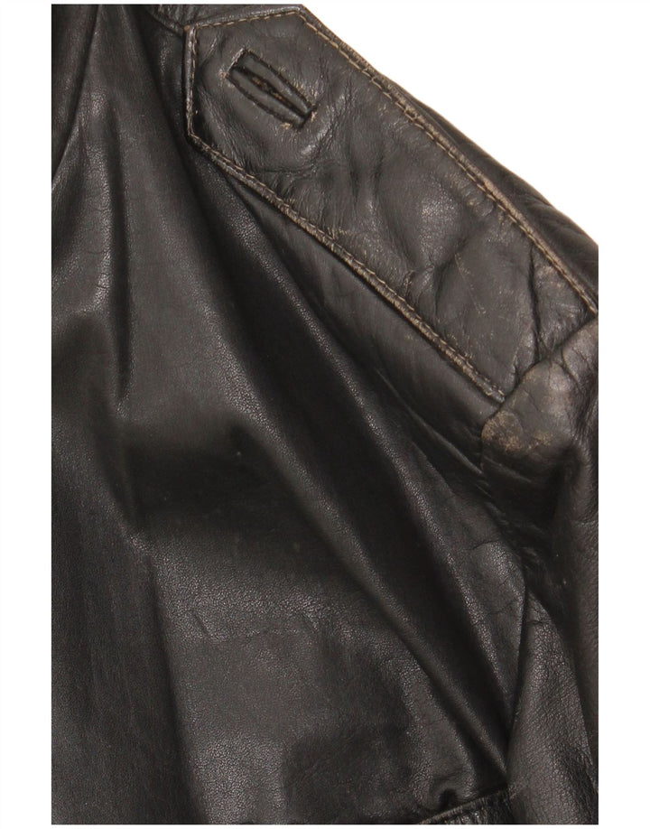 Vintage Ανδρικό Δερμάτινο Μπουφάν UK 42 XL Μαύρο Δερμάτινο