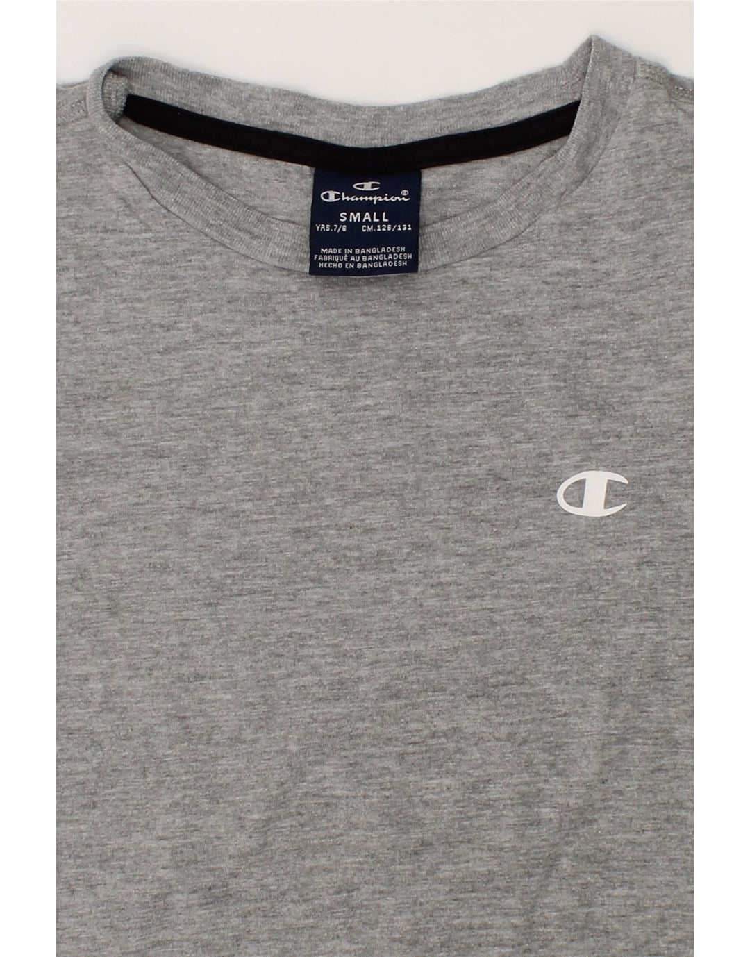 CHAMPION Boys T-Shirt Top 7-8 Years Small  Grey Cotton Vintage Champion and Second-Hand Champion from Messina Hembry 