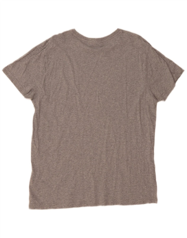 Ανδρικό γραφικό T-Shirt Gant Top Larg γκρι βαμβακερό