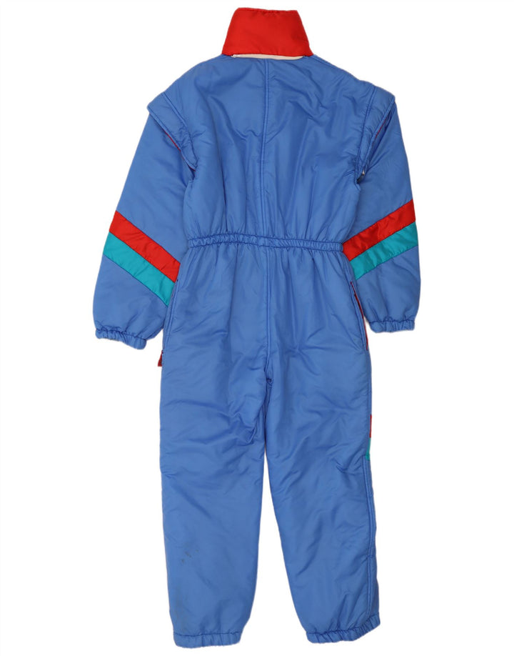 Vintage ανδρική φόρμα σκι Small Blue Colorblock Nylon Retro