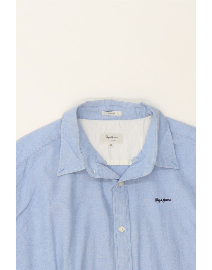 PEPE JEANS Mens Regular Fit Shirt XL Blue Cotton Vintage PEPE Jeans and Second-Hand PEPE Jeans from Messina Hembry 