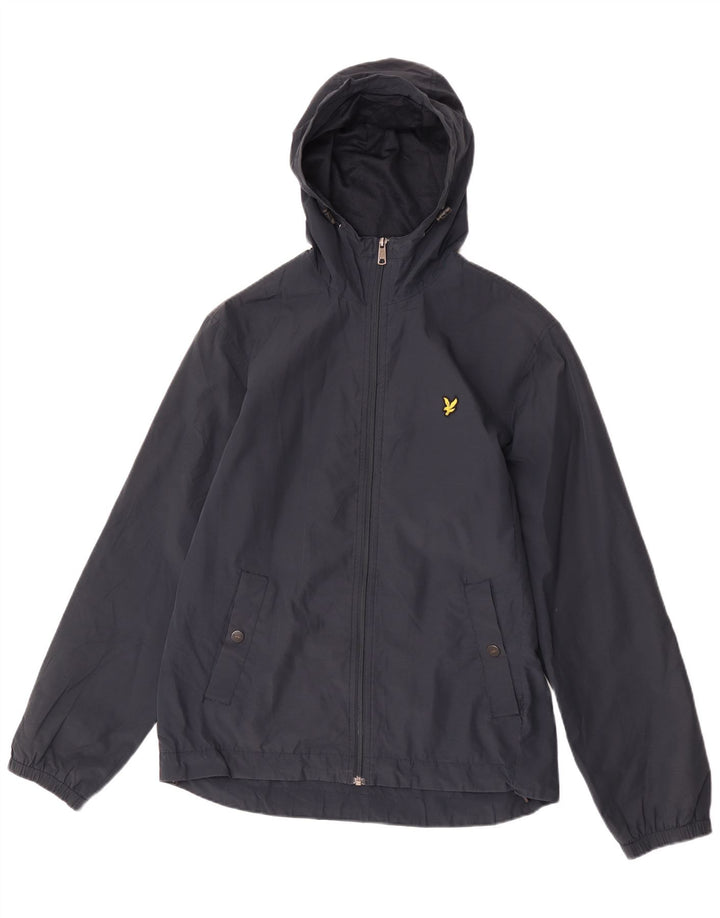 Ανδρικό μπουφάν βροχής με κουκούλα Lyle & Scott UK 38 Medium Navy Blue