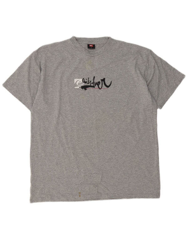 Ανδρικό γραφικό μπλουζάκι Quiksilver Top Large Grey