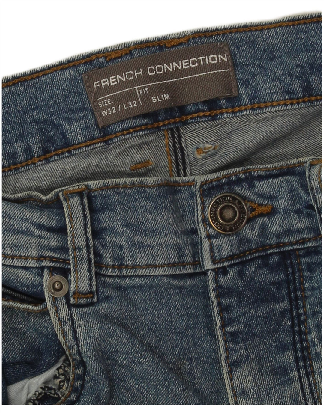 French Connection Ανδρικό Slim Jeans W32 L32 Μπλε βαμβακερό