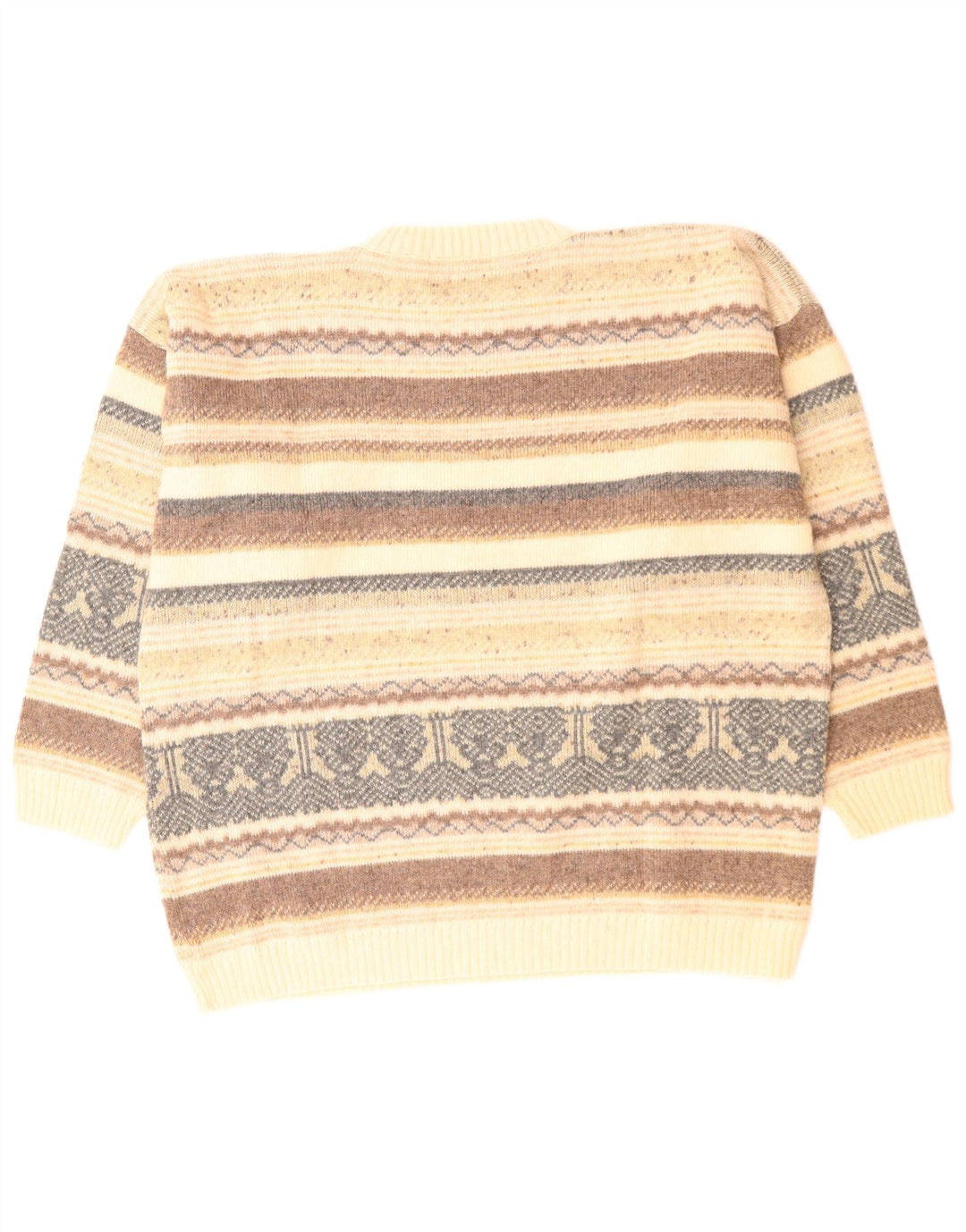 ST. BERNARD Ανδρικό πουλόβερ με λαιμόκοψη 44/46 XL Beige Fair Isle