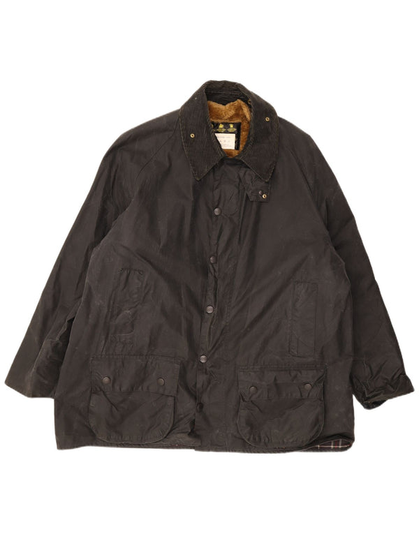 Ανδρικό κερωμένο βαμβακερό μπουφάν Barbour EU 50 Medium Black