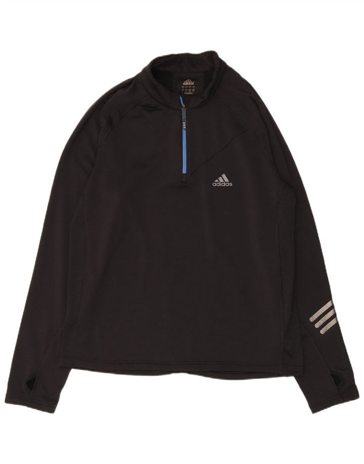 Ανδρική φόρμα πουλόβερ με φερμουάρ Adidas Top Large Μαύρο Πολυεστέρας