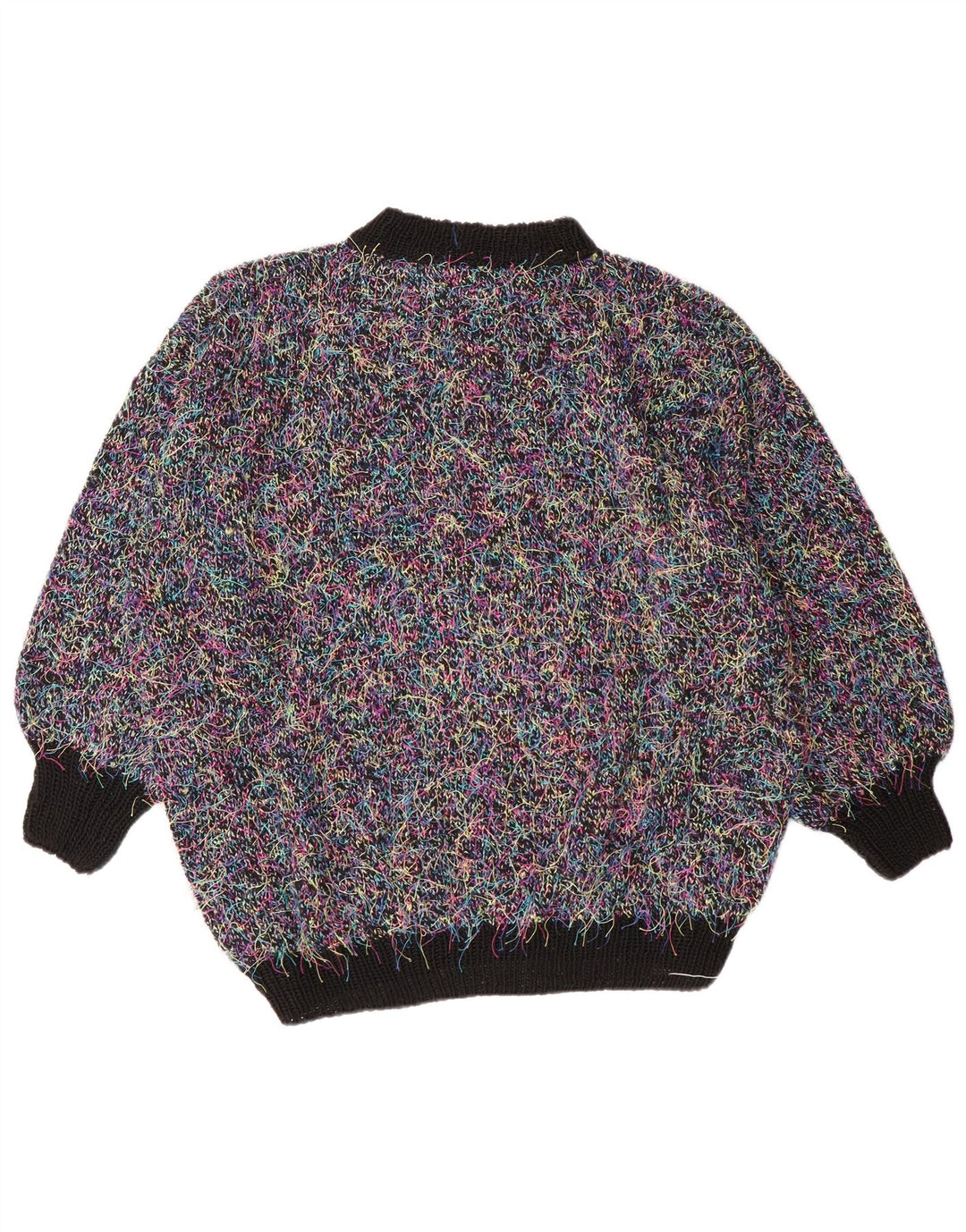 Vintage γυναικείο υπερμεγέθη πουλόβερ με λαιμόκοψη χελώνας UK 18 XL πολύχρωμο