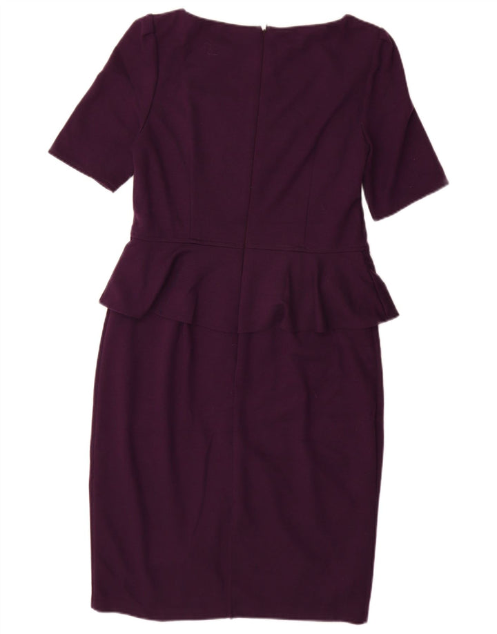 MARKS & SPENCER Γυναικείο φόρεμα Peplum UK 14 Medium Purple Polyester