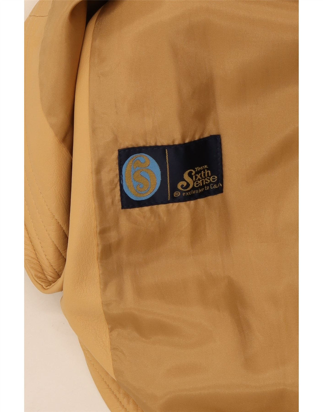 Your Sixth Sense Womens Leather Coat UK 12 Medium Beige