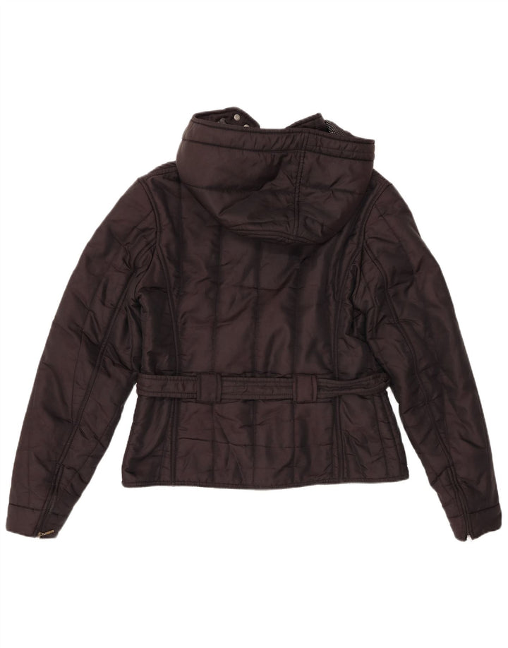 Refrigiwear Γυναικείο μπουφάν με κουκούλα αντιανεμικό UK 16 μεγάλο μαύρο πολυαμίδιο