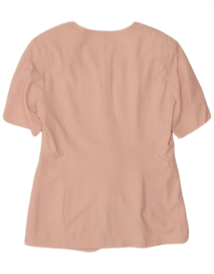 APART Γυναικείο κοντομάνικο σακάκι 6 κουμπιών UK 12 Medium Pink