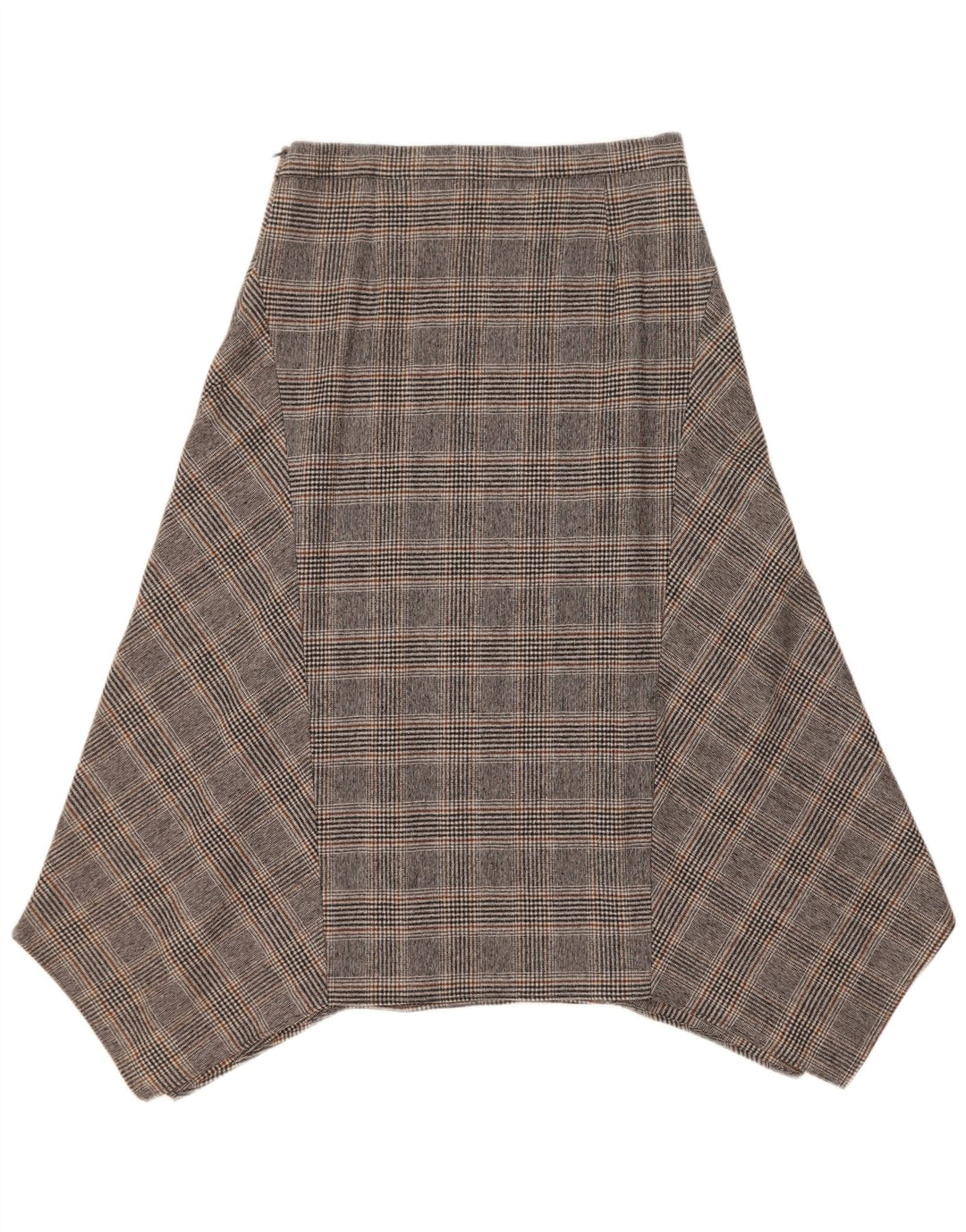 Massimo Dutti Γυναικεία ασύμμετρη φούστα EU 40 Medium W30 Grey Check Wool