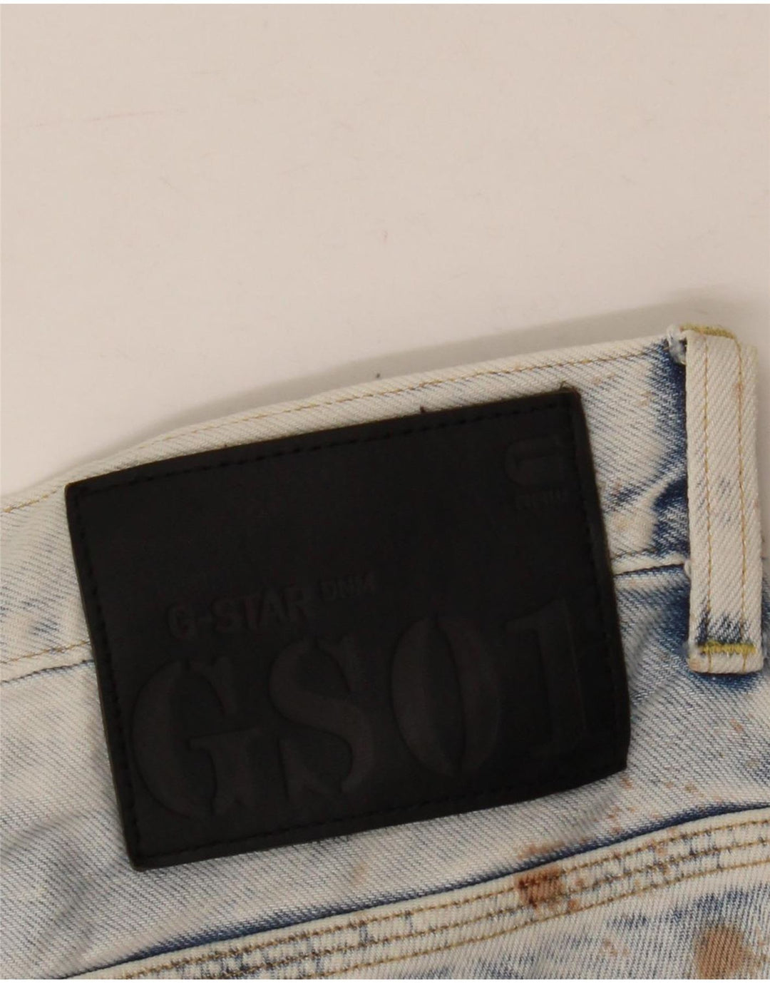G-Star Γυναικείο Acid Wash Distressed τζιν σορτς W36 XL μπλε