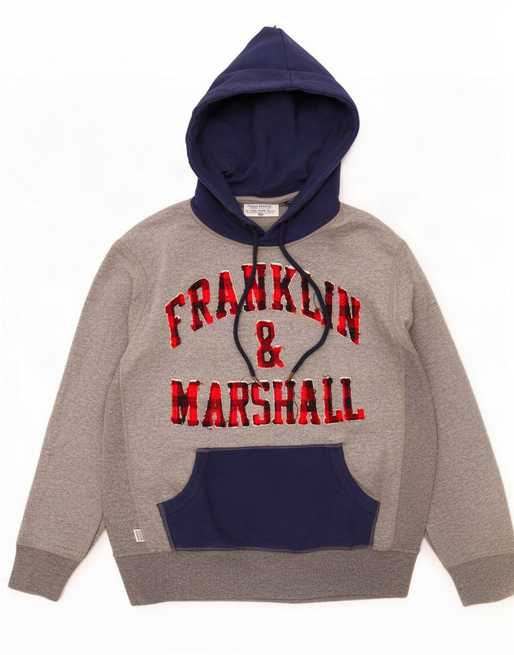 Franklin & Marshall Ανδρικά γραφικά με κουκούλα, μεγάλο γκρι χρώμα