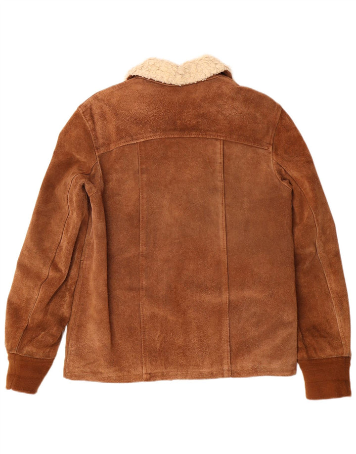 Γυναικείο Shearling Jacket VINTAGE IT 46 Large Brown Δερμάτινο