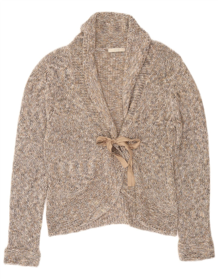 Marks & Spencer Γυναικεία ζακέτα με γραβάτα μπροστά UK 14 Large Grey Flecked