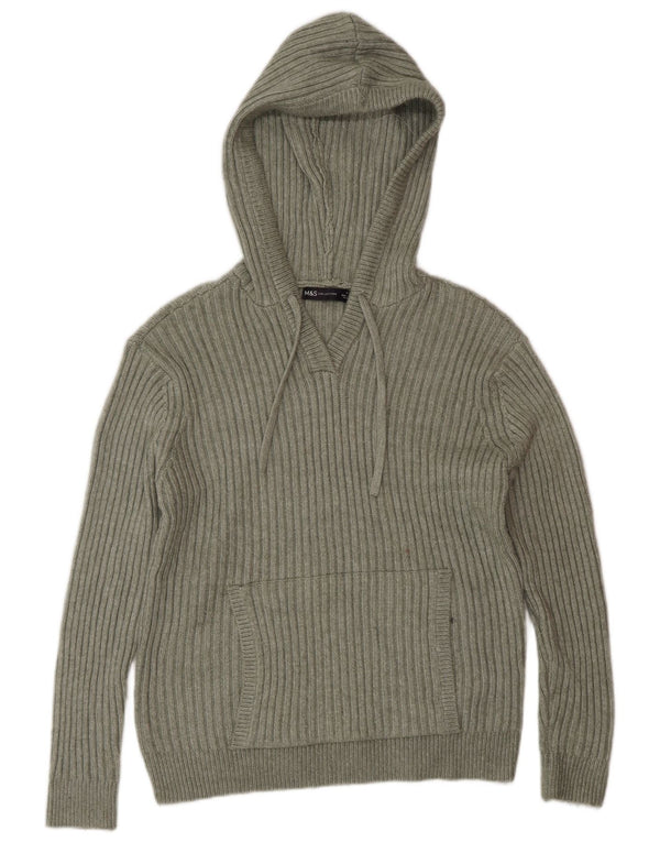 Marks & Spencer Γυναικείο πουλόβερ με κουκούλα UK 14 Μεσαίο Πράσινο Πολυεστέρα