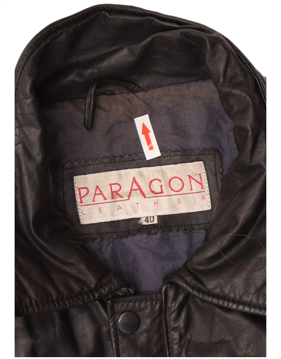 Ανδρικό δερμάτινο μπουφάν Paragon Military UK 40 Large Black Leather