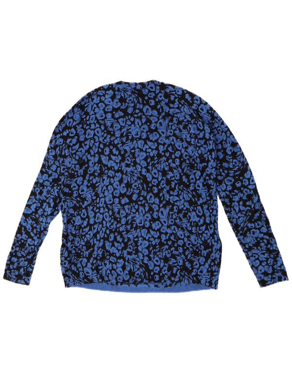 Γυναικείο πουλόβερ με λαιμόκοψη Whistles Crew UK 16 Large Blue Animal Print