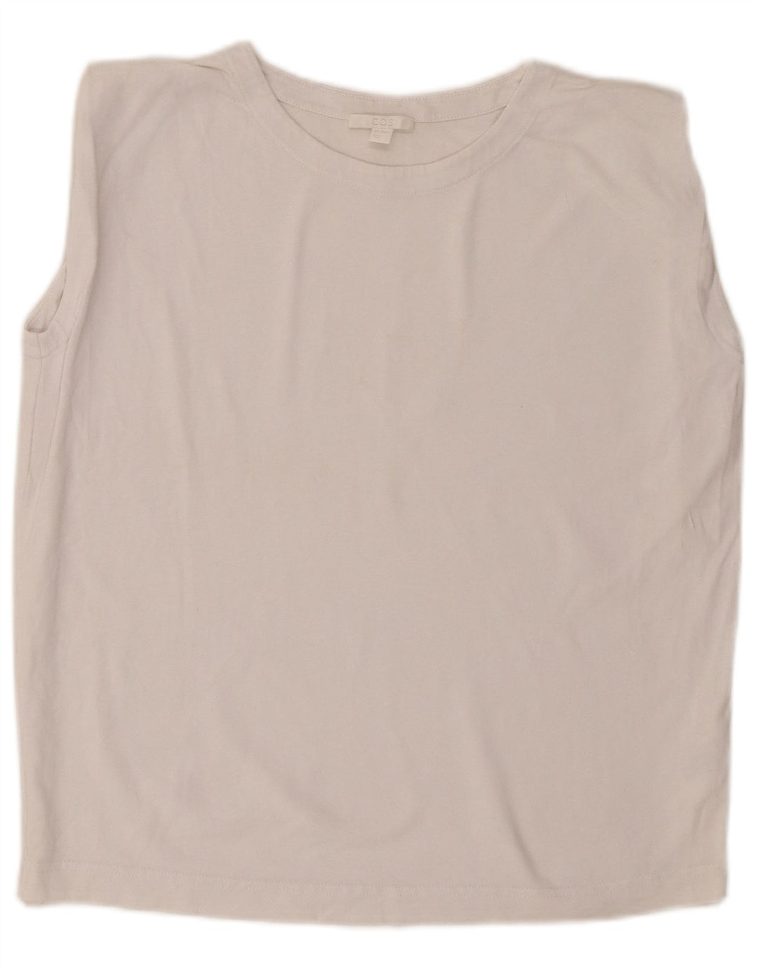 Cos Γυναικείο Γιλέκο Oversized Top UK 6 XS Λευκό βαμβακερό