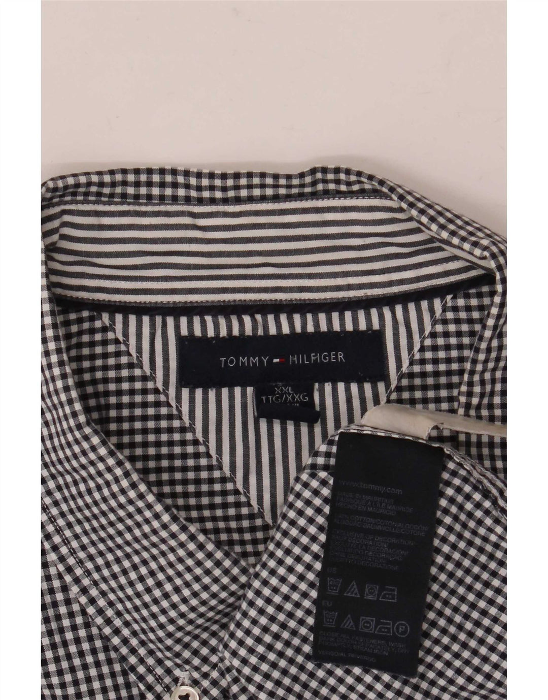 Ανδρικό πουκάμισο Tommy Hilfiger 2XL μαύρο βαμβακερό