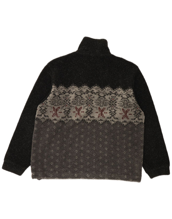 Colmar Ανδρικό φερμουάρ με λαιμόκοψη Fleece Jumper Medium Black Fair Isle