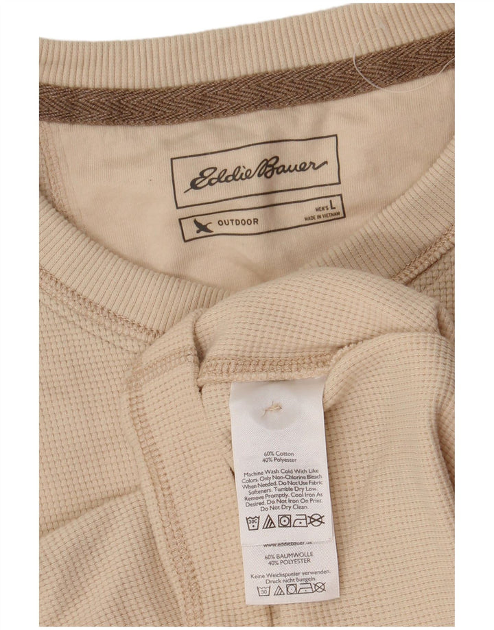 Eddie Bauer Ανδρικό τοπ μακρυμάνικο μεγάλο μπεζ βαμβακερό