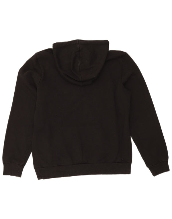 Puma Γυναικείο Γραφικό Hoodie Jumper UK 12 μεσαίο μαύρο βαμβακερό