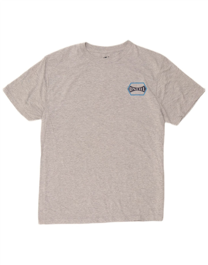 Ανδρικό T-Shirt με μοντέρνα εφαρμογή γραφικό O'Neill Top μεγάλο γκρι βαμβακερό