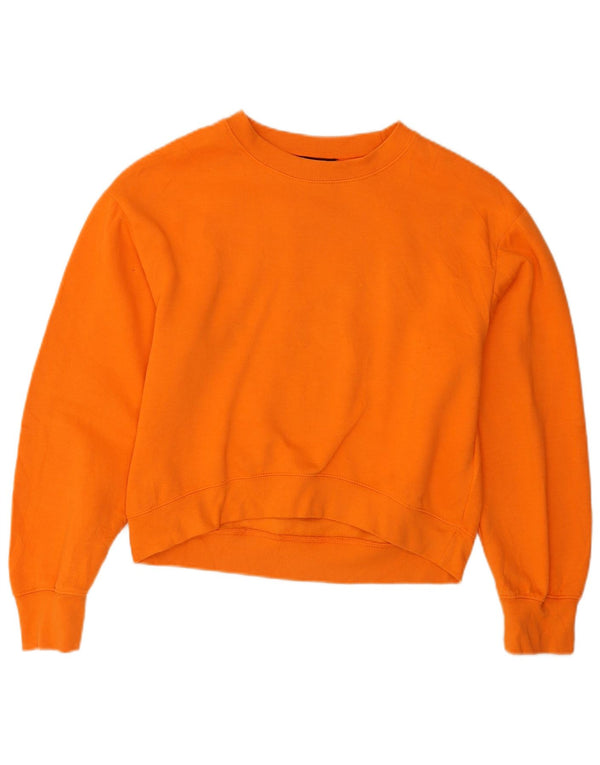Zara Γυναικεία φούτερ μεγάλου μεγέθους Crop Jumper UK 10 Small Orange Polyester