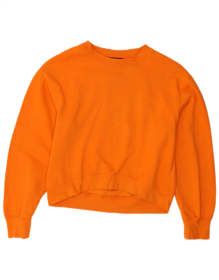 Zara Γυναικεία φούτερ μεγάλου μεγέθους Crop Jumper UK 10 Small Orange Polyester