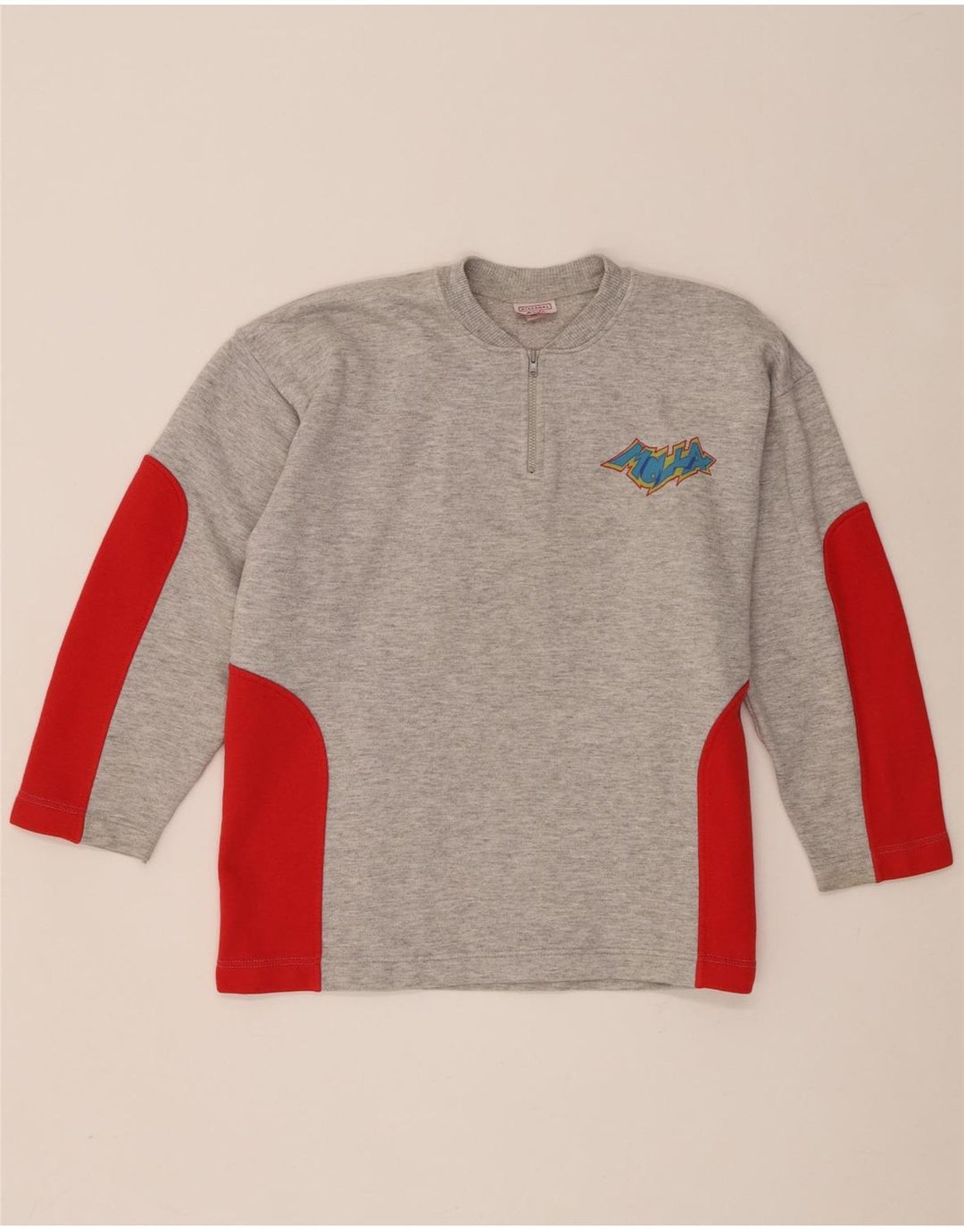 Stefanel Boys Graphic Sweatshirt Jumper 10-11 Years Grey Colourblock