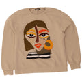 Zara Γυναικείο Φούτερ γραφικό Jumper UK 10 Small Beige