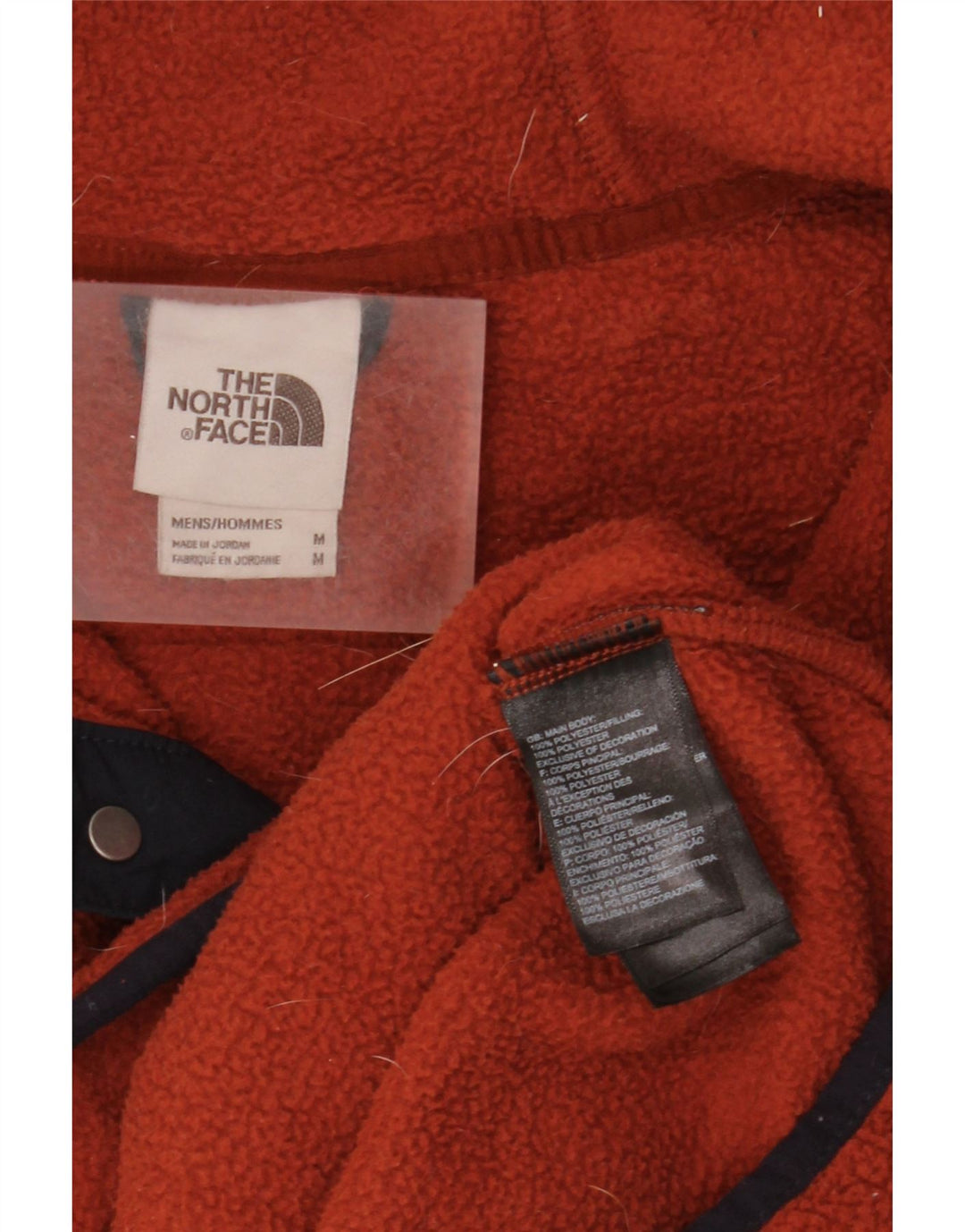 The North Face Ανδρική κουκούλα με κουκούλα Fleece Jumper με μεσαίο κόκκινο πολυεστέρα