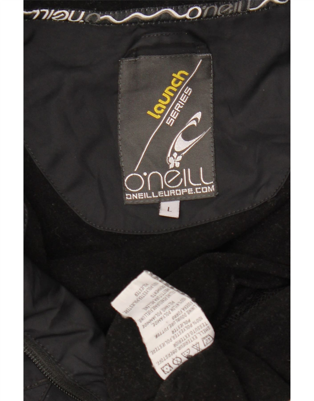 Ανδρικό μπουφάν με κουκούλα O'Neill UK 40 μεγάλο μαύρο πολυεστέρα