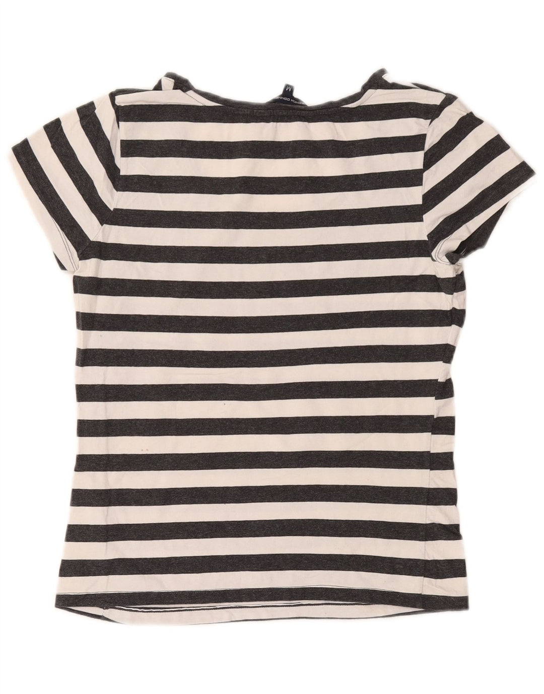 ΓΑΛΛΙΚΗ ΣΥΝΔΕΣΗ Γυναικείο T-Shirt UK 12 μεσαίο γκρι ριγέ βαμβακερό