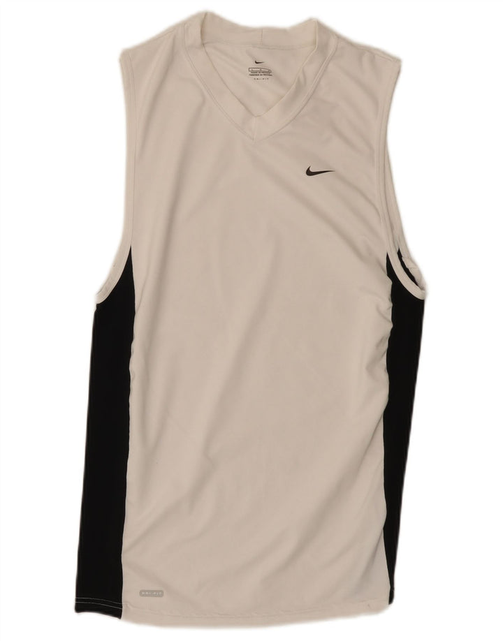 Ανδρικό γιλέκο Nike Dri Fit Top Large White Colourblock Πολυεστέρας