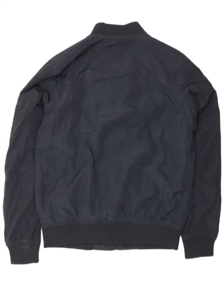Ανδρικό μπουφάν ZARA Bomber UK 40 Large Navy Blue Polyester