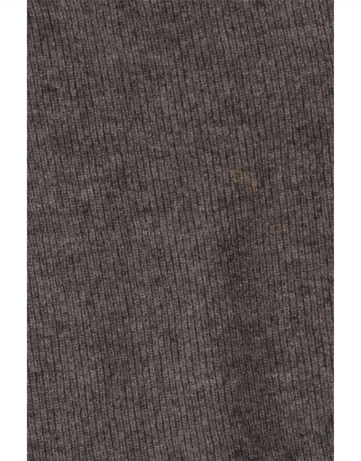 Massimo Dutti Ανδρικό πουλόβερ με λαιμό πόλο με μεσαίο γκρι μαλλί