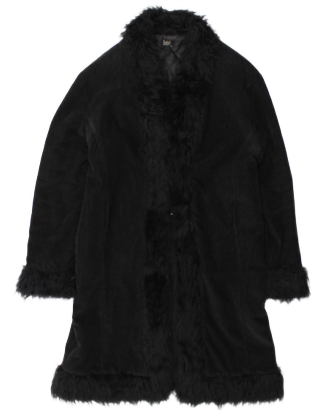 Vintage Γυναικείο Πανωφόρι UK 18 XL Μαύρο βαμβακερό