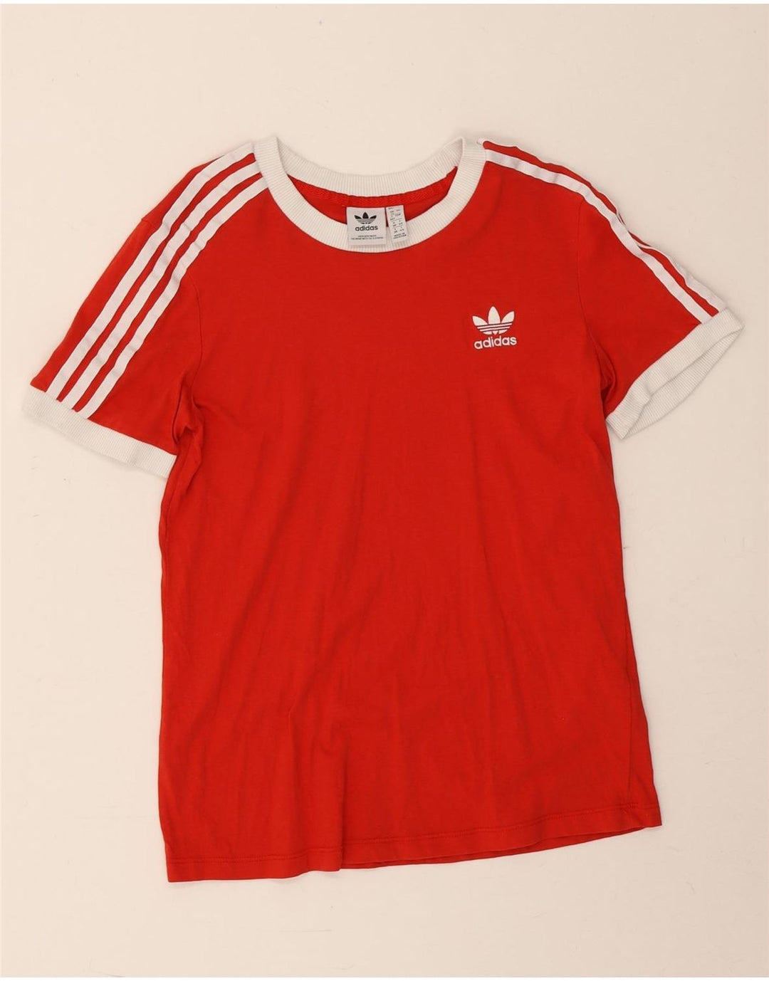 Γυναικείο T-Shirt Adidas Top UK 12 μεσαίο κόκκινο βαμβακερό