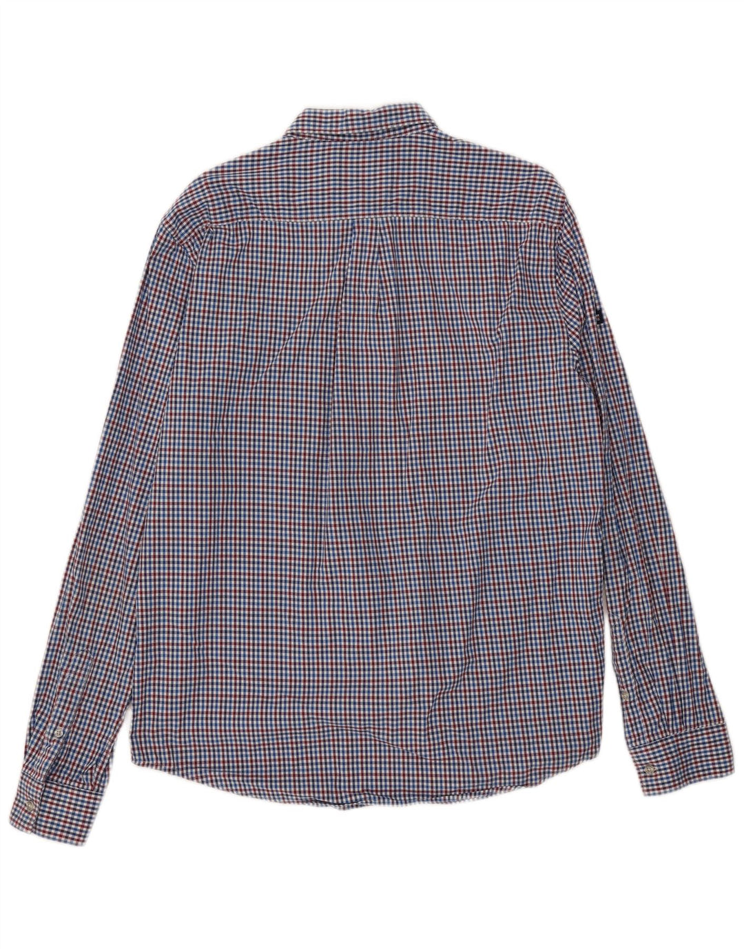 Ανδρικό πουκάμισο με κανονική εφαρμογή Superdry XL Blue Gingham Cotton